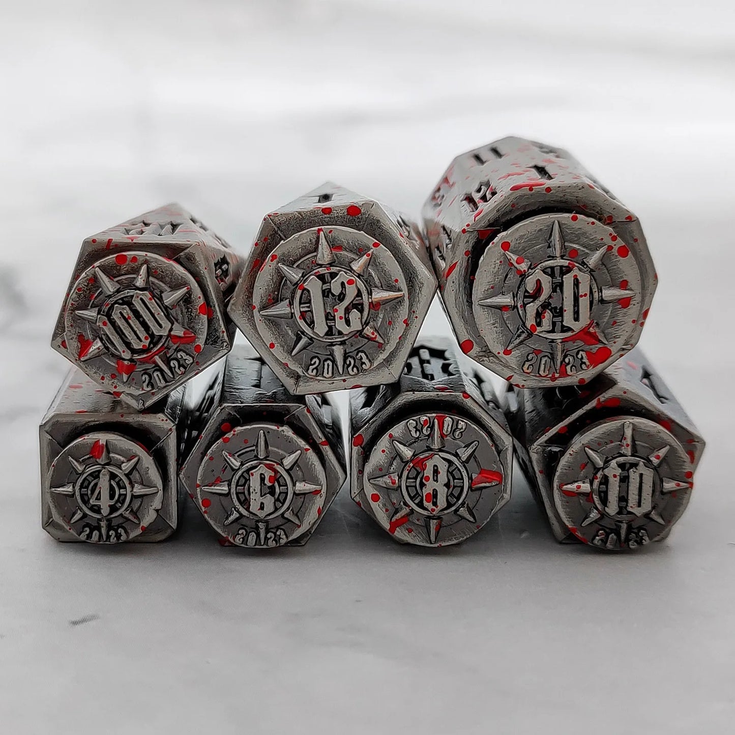 7pcs Metal Dice Set - D100 D20 D12 D10 D8 D6